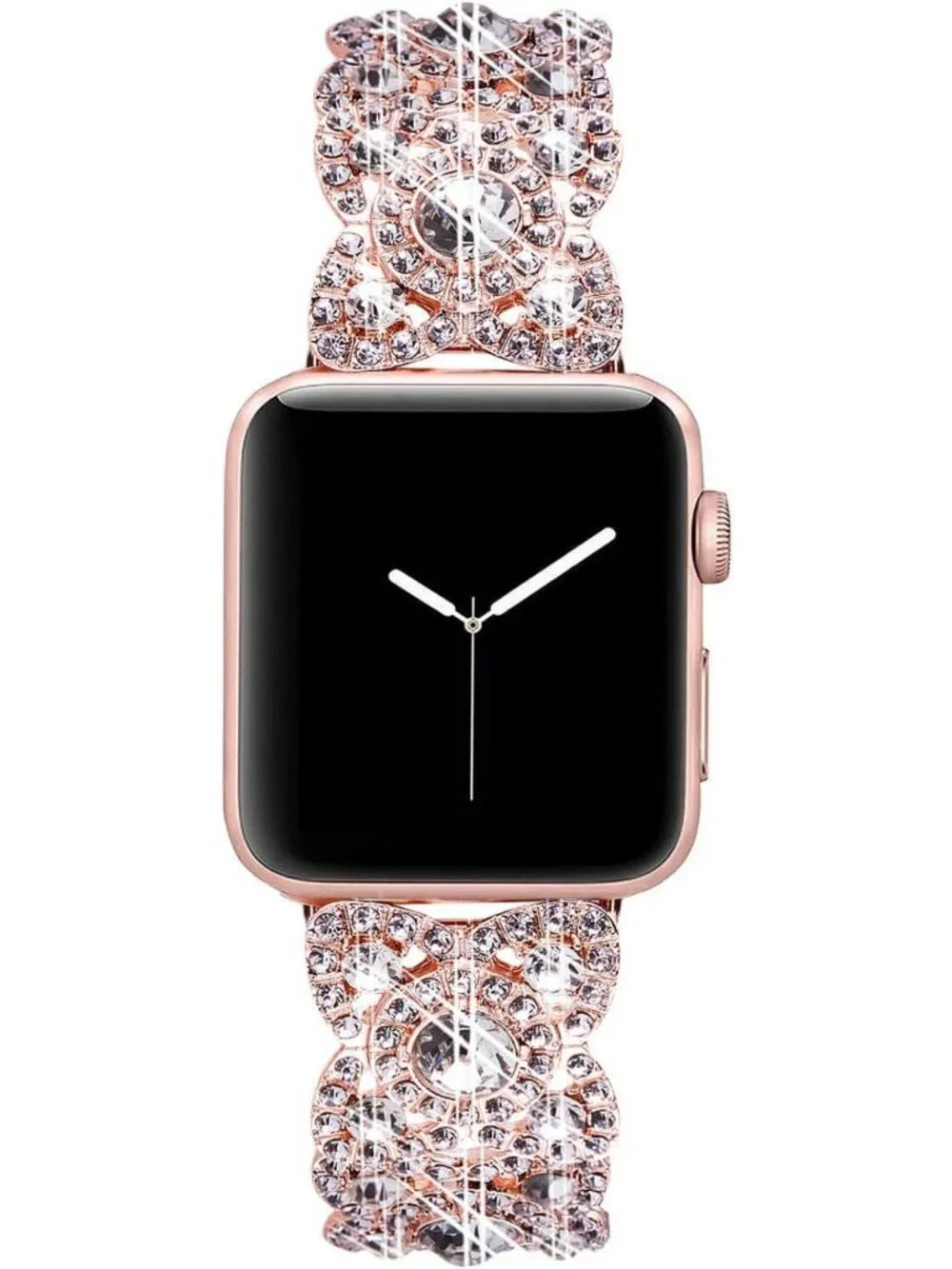 Sparkling Rhinestone Apple Watch Bands 38-49mm, Stainless Steel Bracelet for